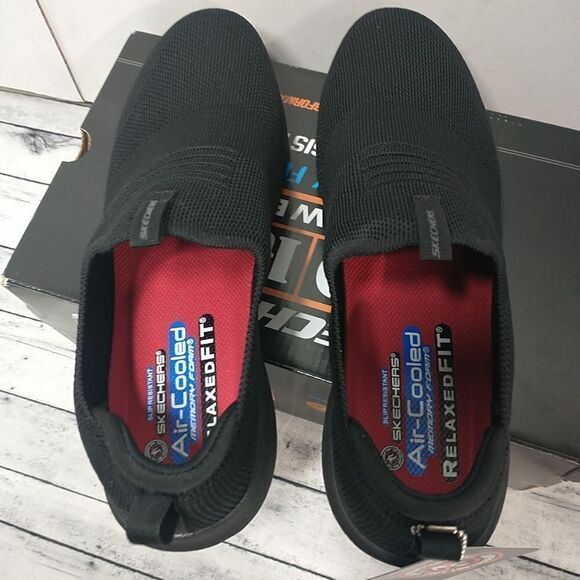 Skechers Women's SZ 11 Work Non Slip Relaxed Fit UltraFlex Blk Slip On #108034 . - Picture 4 of 11